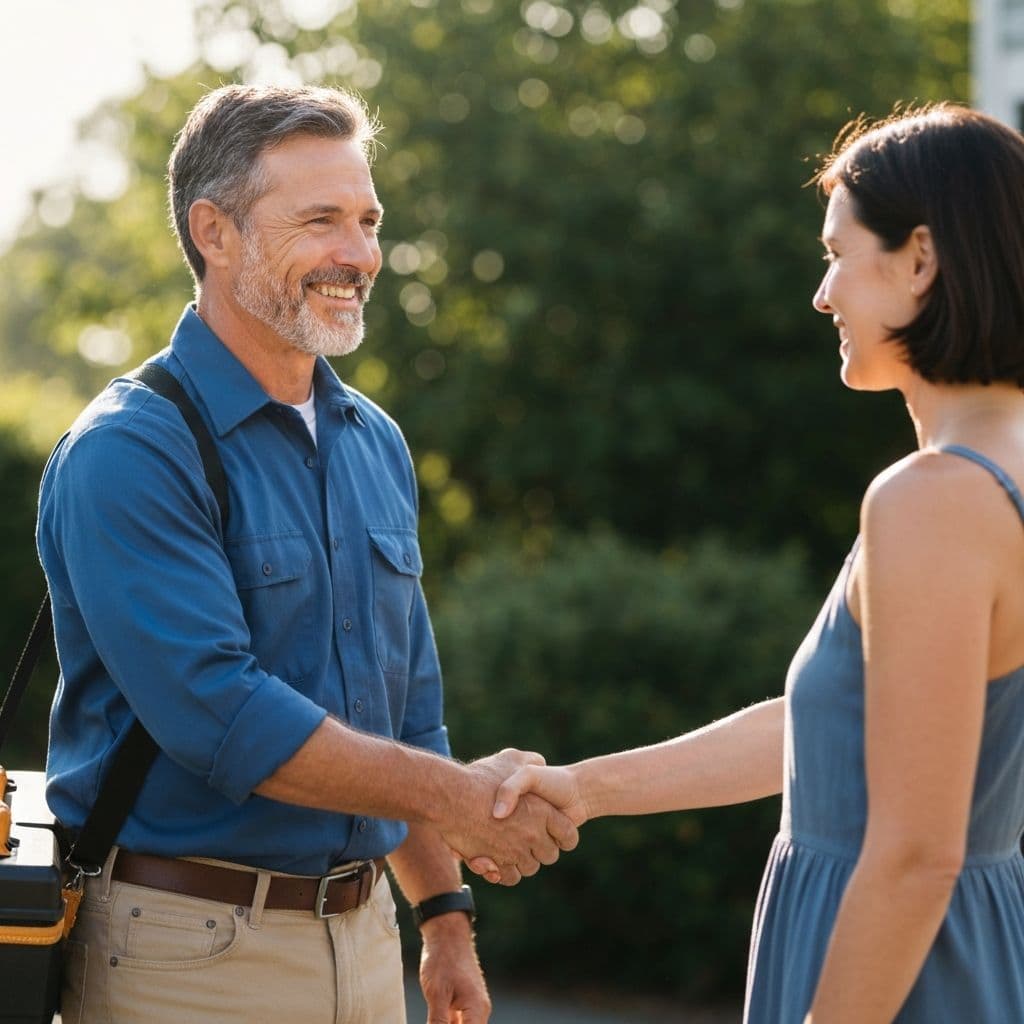 Lebanon County Construction contractor meeting with homeowner