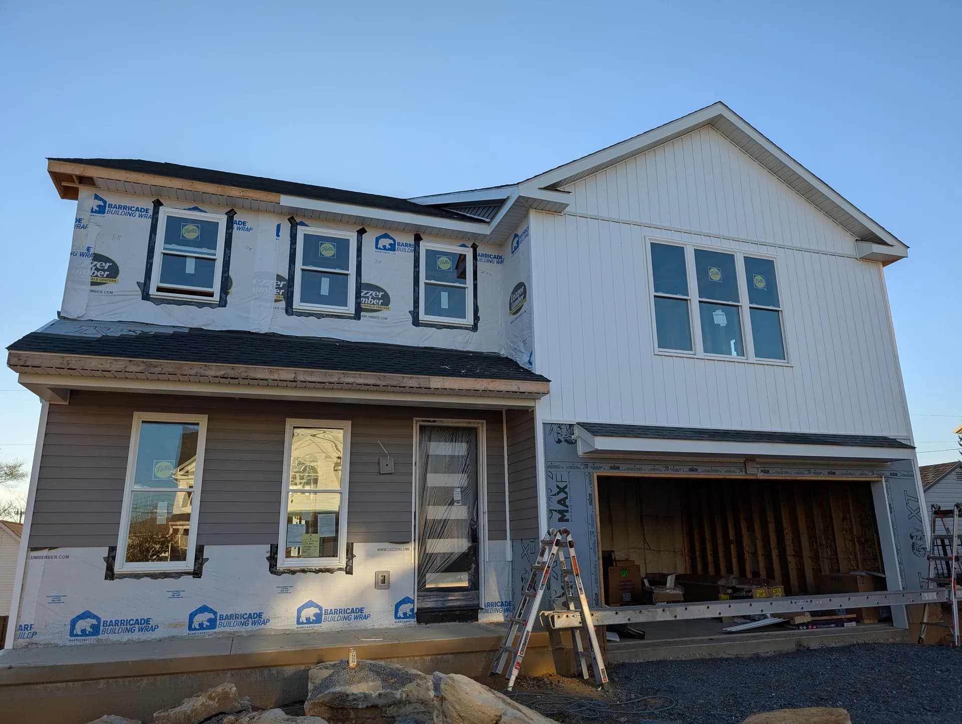 Siding installation on residential home