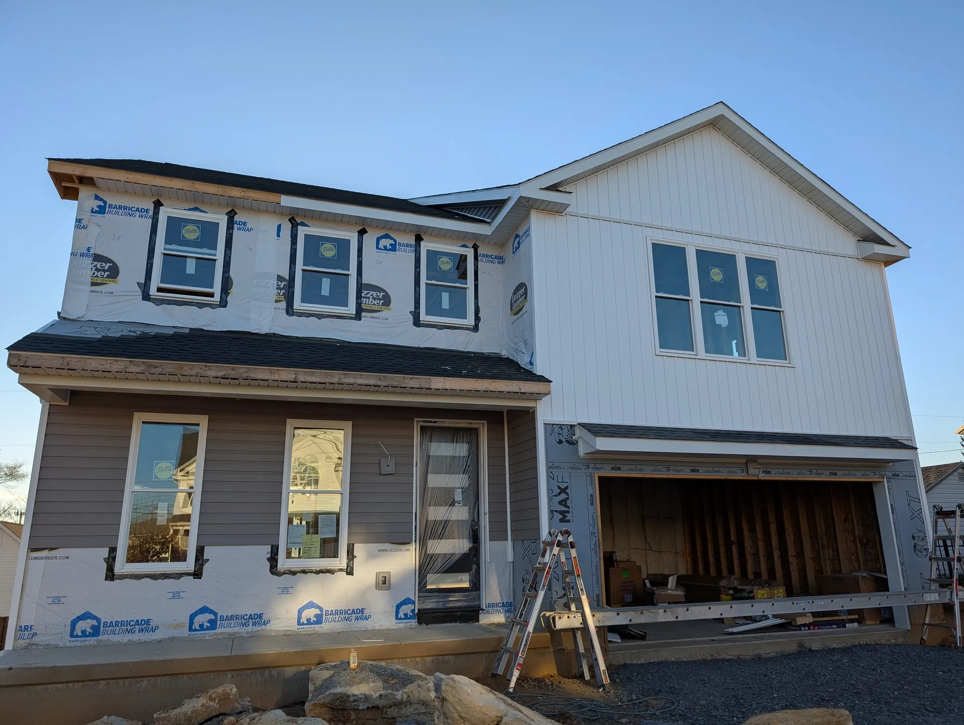 Siding installation on residential home